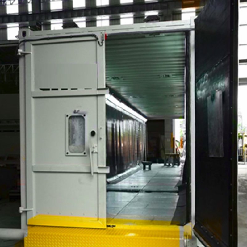 Portable Shipping Container Blast Room » Abrasive Sand Blasting Spray
