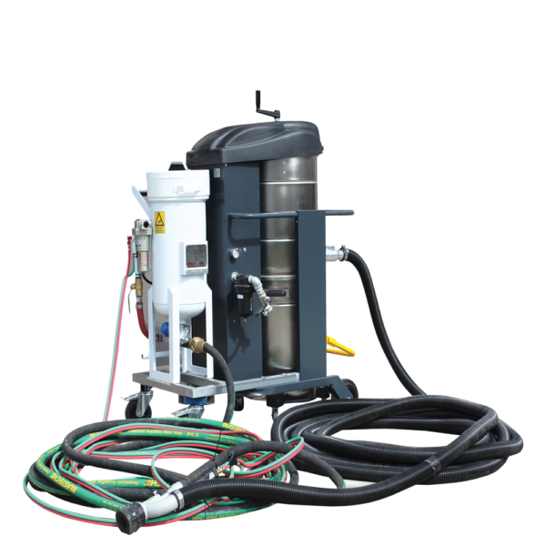 Blast and Vacuum Recovery System for using Virgin Abrasive » Abrasive