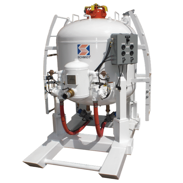75 cuft MegaBlaster Bulk Blast Pot with Dual Outlets on Skid