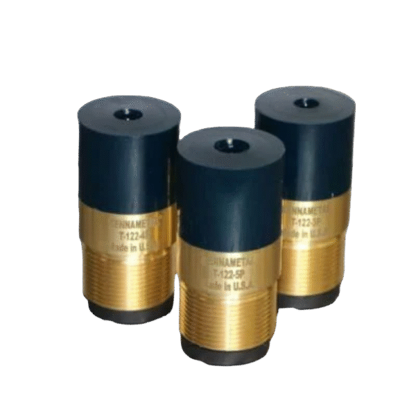Blast Nozzles, Short with Straight Bore. Brass Thread with Poly Jacket