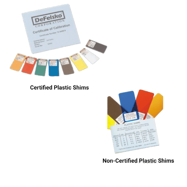 DeFelsko Plastic Shims / Foils for Coating Thickness Instruments