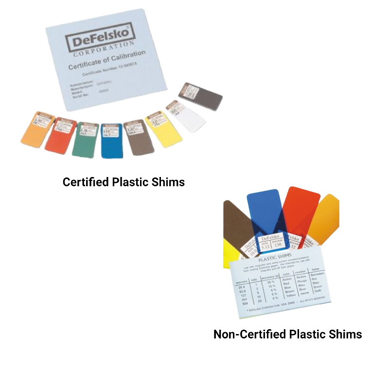 DeFelsko Plastic Shims / Foils for Coating Thickness Instruments